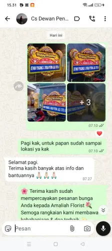 Testimonial Papan Bunga Pernikahan cingcin