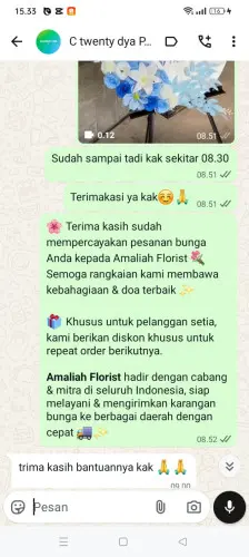 Testimonial Standing Flower cingcin